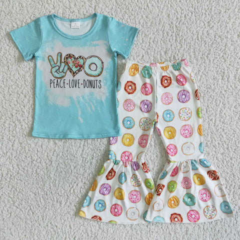 A14-4 Baby Donut Short Sleeve and Bell Bottoms Pants Sets