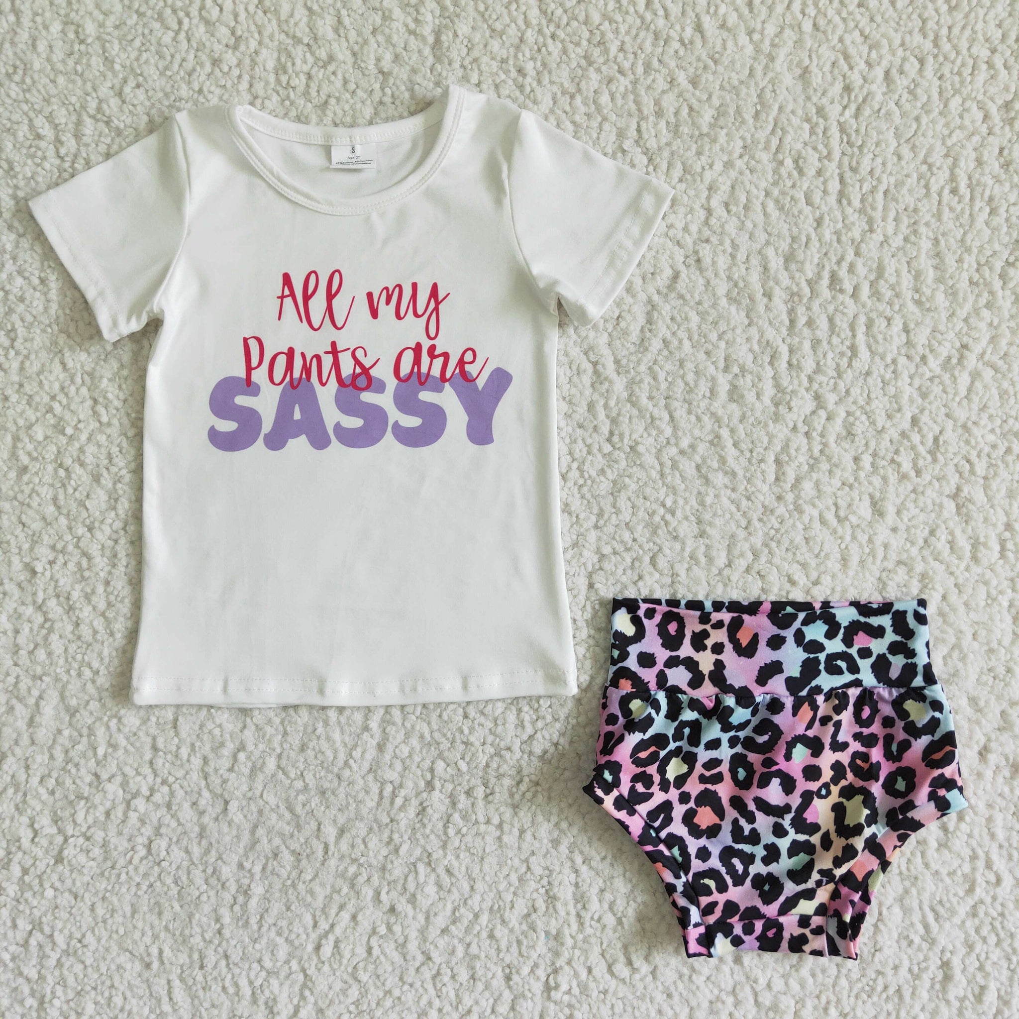 GBO0021 Sassy Newborn Infant Baby Girls Bummies Sets