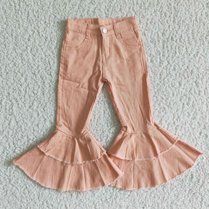 E12-28 Pink Jeans Long Pants Bell Bottoms