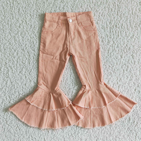E12-28 Pink Jeans Long Pants Bell Bottoms