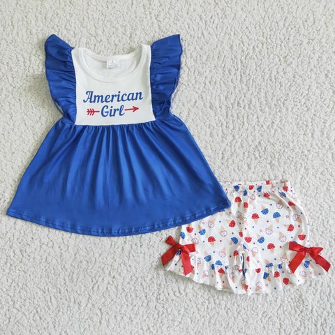 GSSO0042 Baby Girls  Short Sleeve Shorts Sets