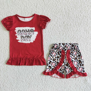 GSSO0057 Baby Girls Short Sleeve Shorts Sets