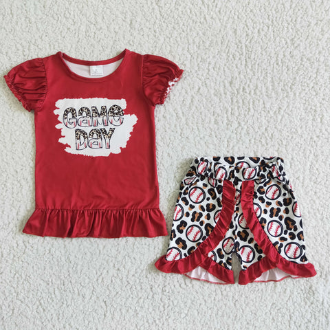 GSSO0057 Baby Girls Short Sleeve Shorts Sets