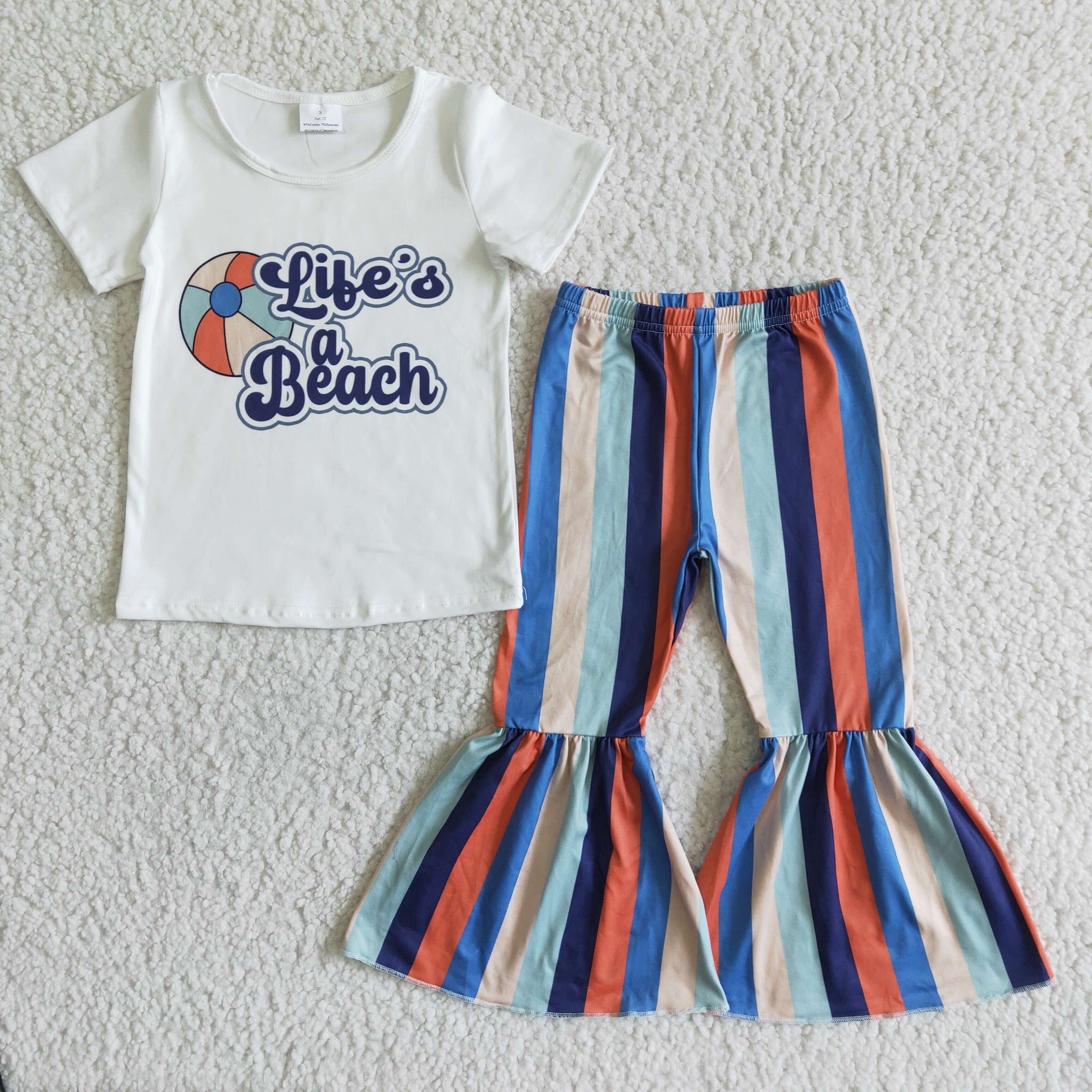 Baby Girls Beach ball Bell Bottoms Sets