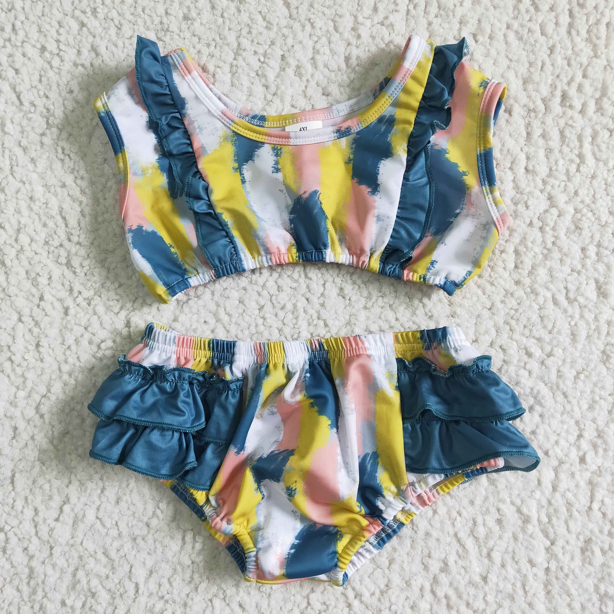 S0026 Printed Girls Swimsuit Sets