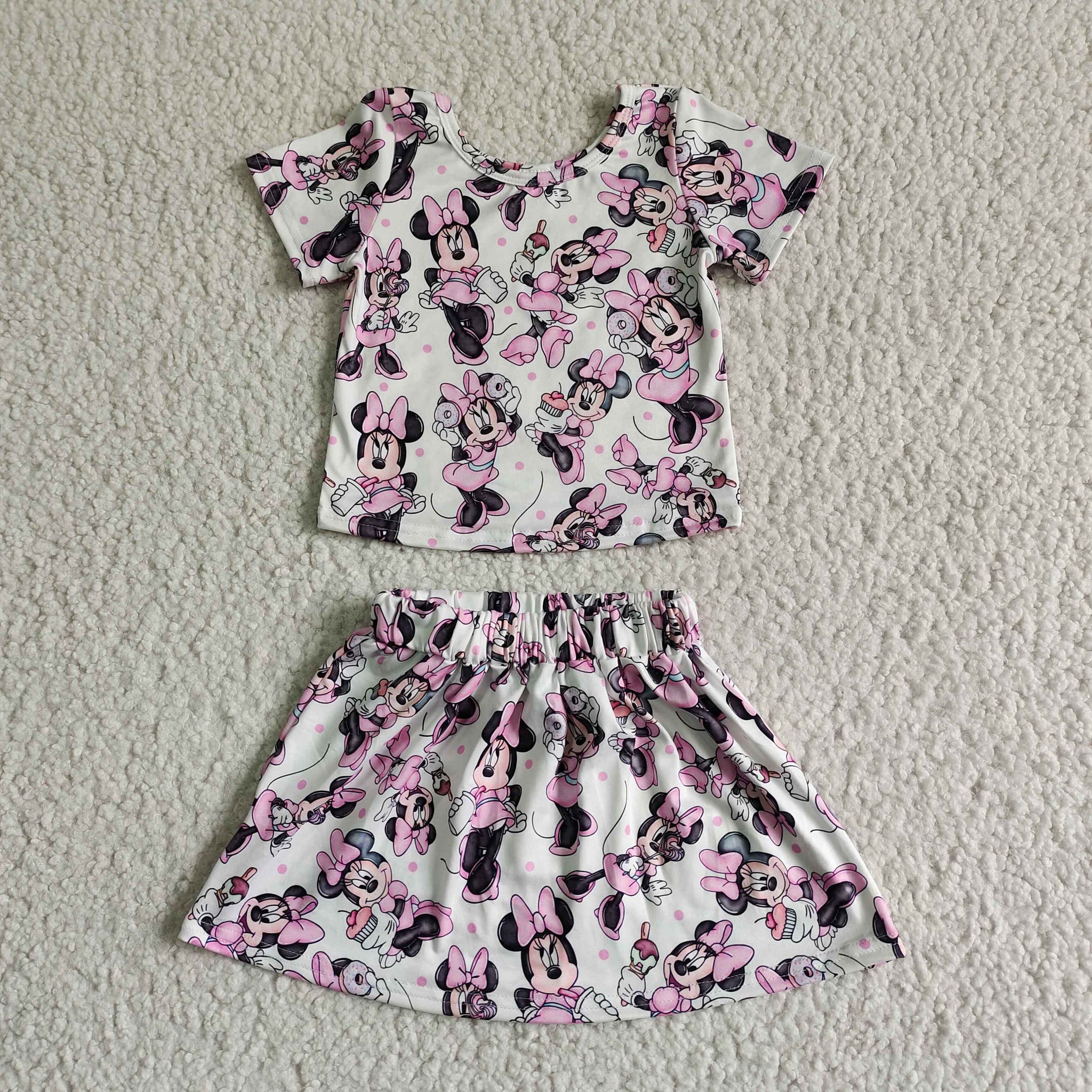 GSD0039 Baby Girls Summer Short Sleeve Shorts Sets