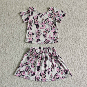 GSD0039 Baby Girls Summer Short Sleeve Shorts Sets