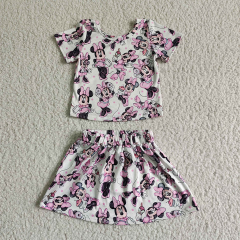 GSD0039 Baby Girls Summer Short Sleeve Shorts Sets