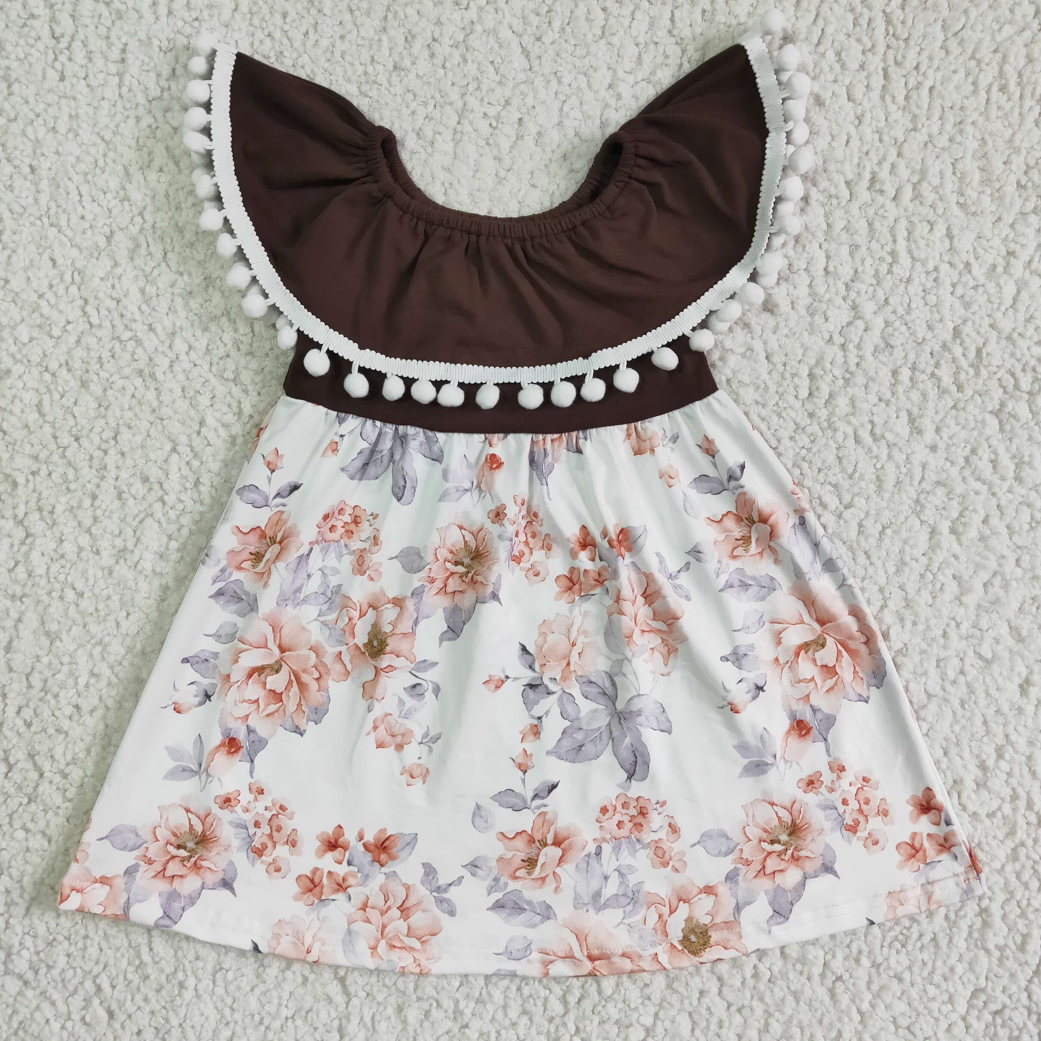 GSD0023 Baby Girls Pearl Sleeve Dress