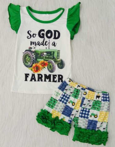 A14-3 Baby Girls  Summer Short Sleeve Shorts Sets