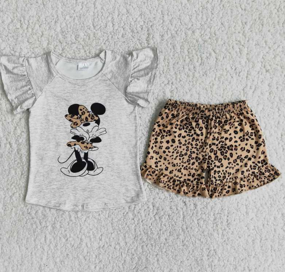 C0-14 Baby Girls Summer Short Sleeve Shorts Sets