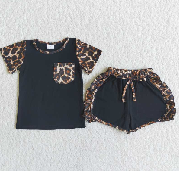 C4-12 Baby Girls  Summer Short Sleeve Shorts Sets