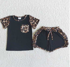 C4-12 Baby Girls  Summer Short Sleeve Shorts Sets