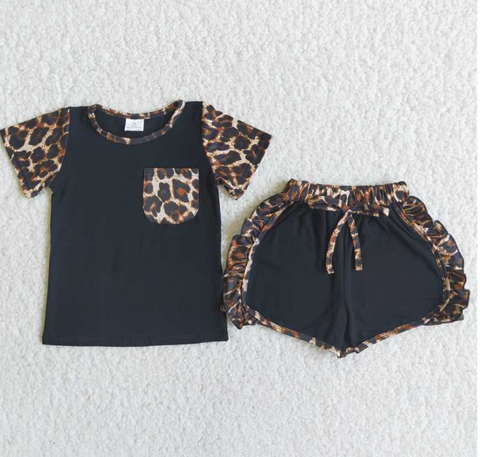 C4-12 Baby Girls  Summer Short Sleeve Shorts Sets