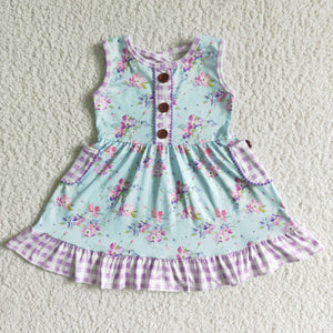 GSD0051 Baby Girls flower Sleeve Dress