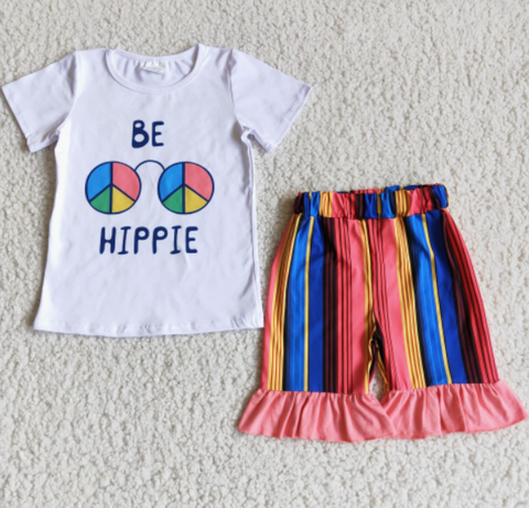 D2-27 Baby Girls Summer Short Sleeve Shorts Sets