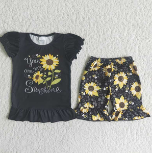 C10-4 Baby Girls  Summer Short Sleeve Shorts Sets