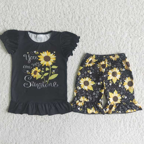 C10-4 Baby Girls  Summer Short Sleeve Shorts Sets