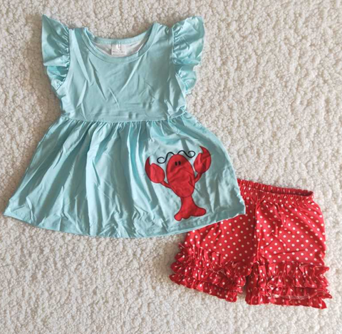 A5-11 Baby Girls  Summer Short Sleeve Shorts Sets
