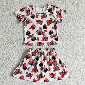 GSD0067 Baby Girls  cartoon  Summer Short Sleeve Shorts Sets