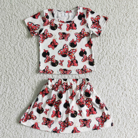 GSD0067 Baby Girls  cartoon  Summer Short Sleeve Shorts Sets