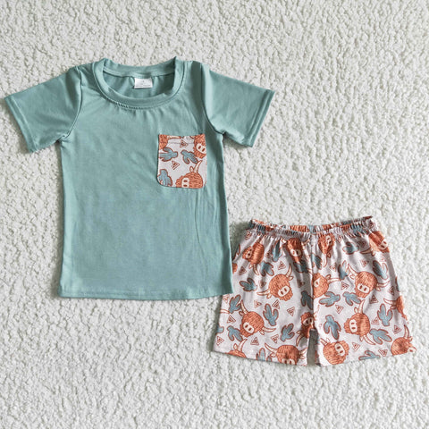 BSSO0043 Baby Boys Cactus Summer Shorts Sets