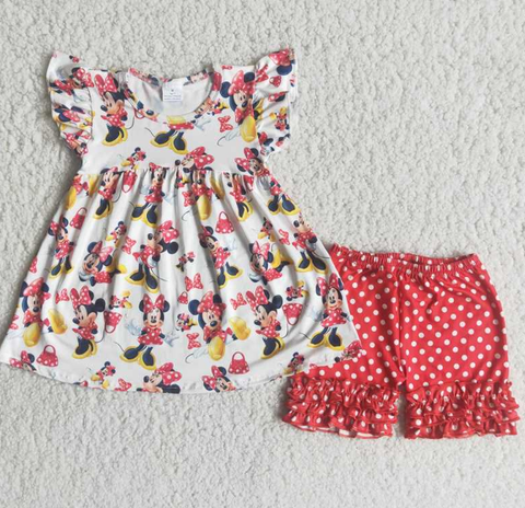 C0-15 Baby Girls Summer Short Sleeve Shorts Sets