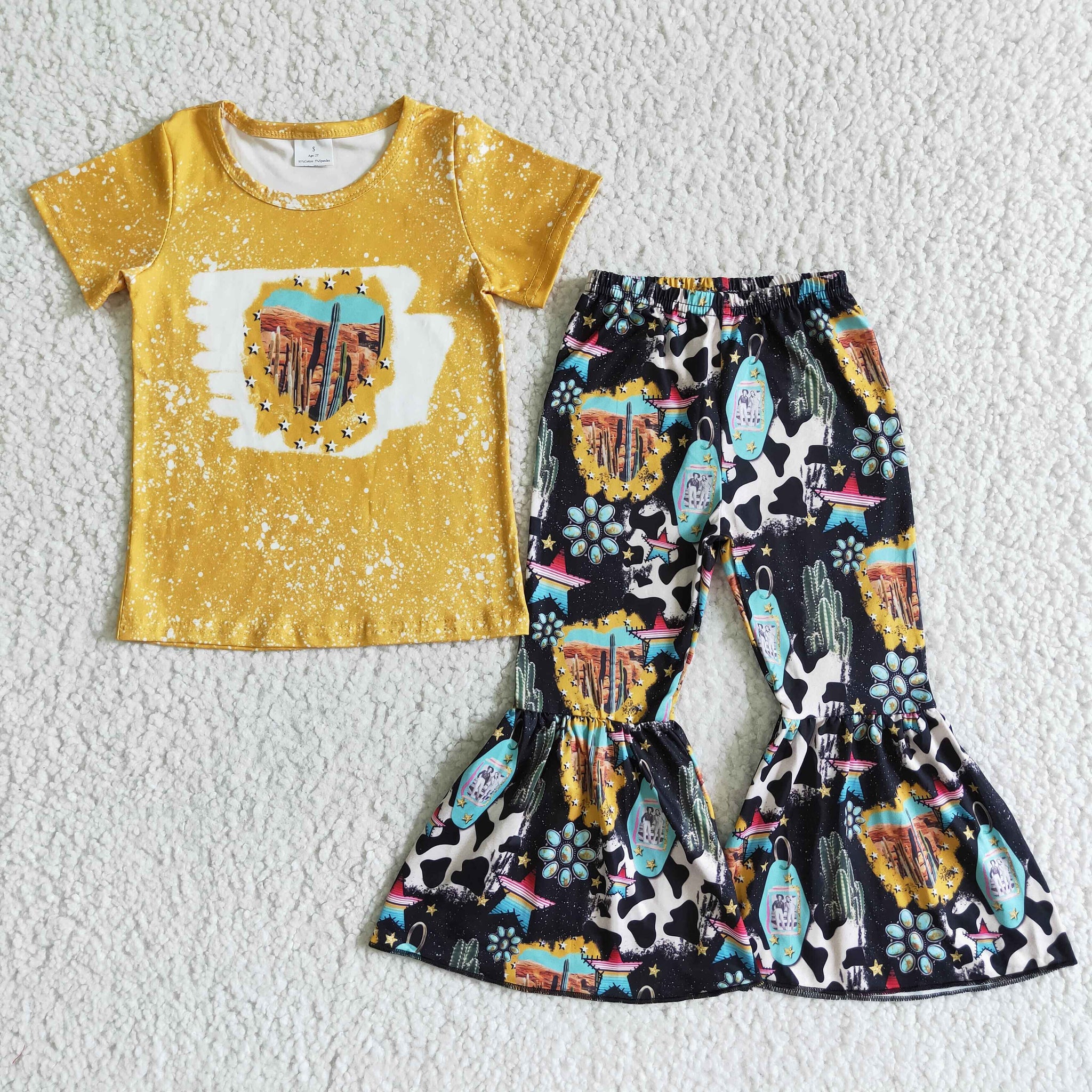 Baby Short Sleeve and Bell Bottoms Pants Sets