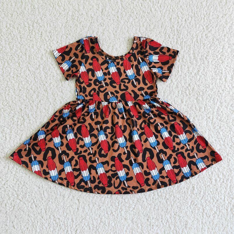 GSD0063 4th July Baby Girls  Sleeve Dress