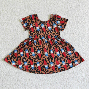GSD0063 4th July Baby Girls  Sleeve Dress