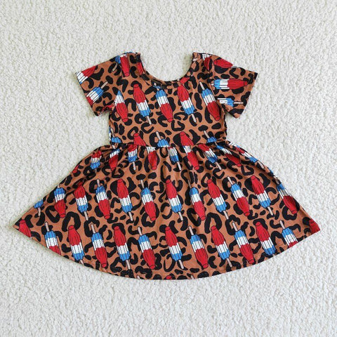 GSD0063 4th July Baby Girls  Sleeve Dress
