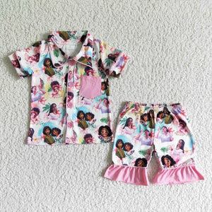 GSSO0024 Baby Girls Short Sleeve Shorts Sets