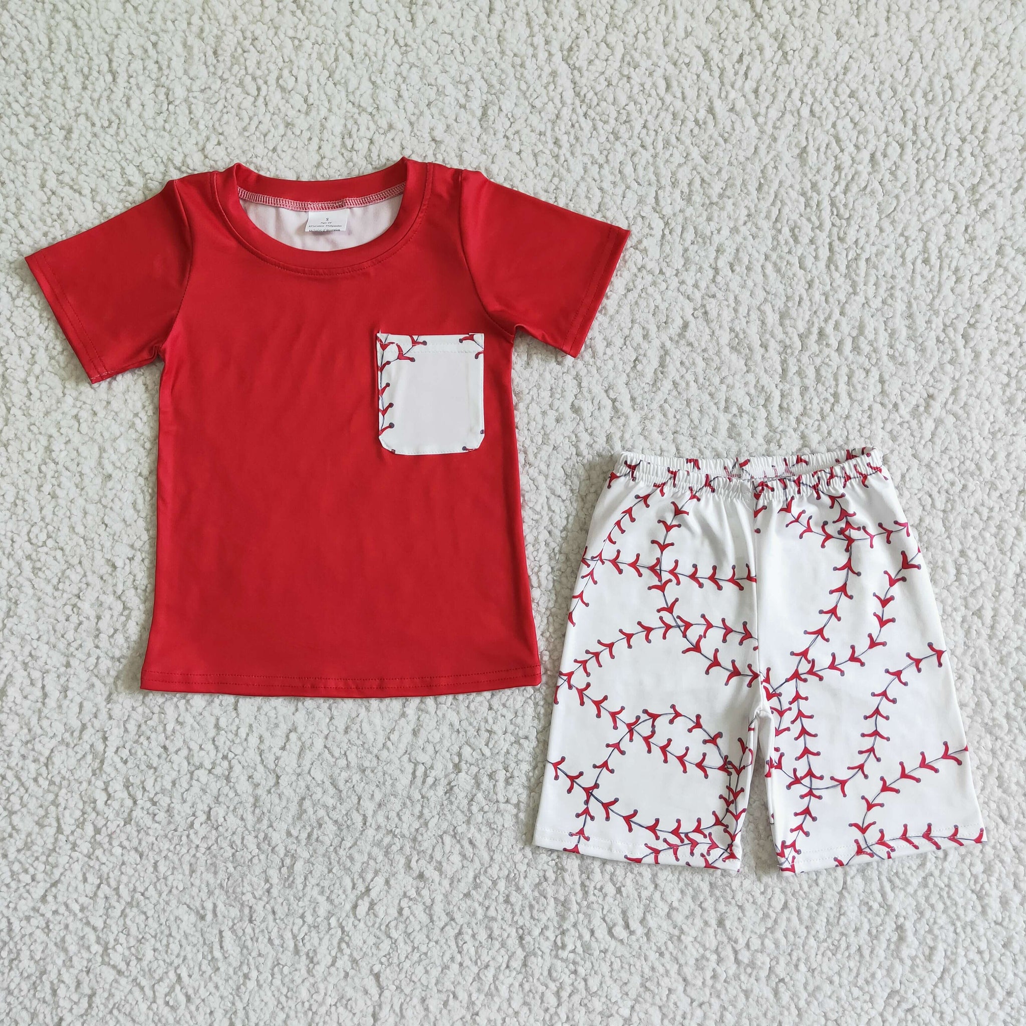 BSSO0022 Baby Boys baseball Summer Shorts Sets