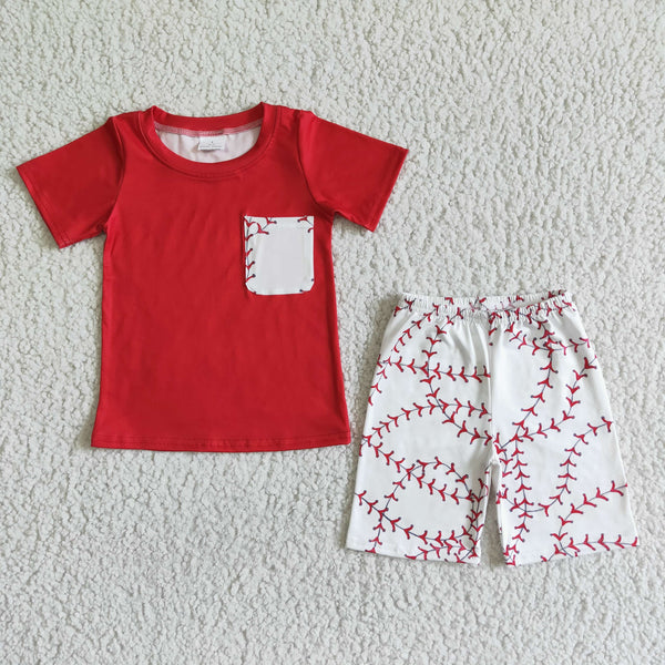 BSSO0022 Baby Boys baseball Summer Shorts Sets
