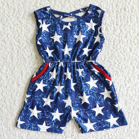 SR0028 4th July Baby Summer  Infant romber