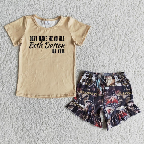 E11-14 Baby Girls  Short Sleeve Shorts Sets