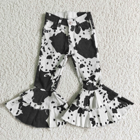 P0001 Cow Jeans Long Pants Bell Bottoms