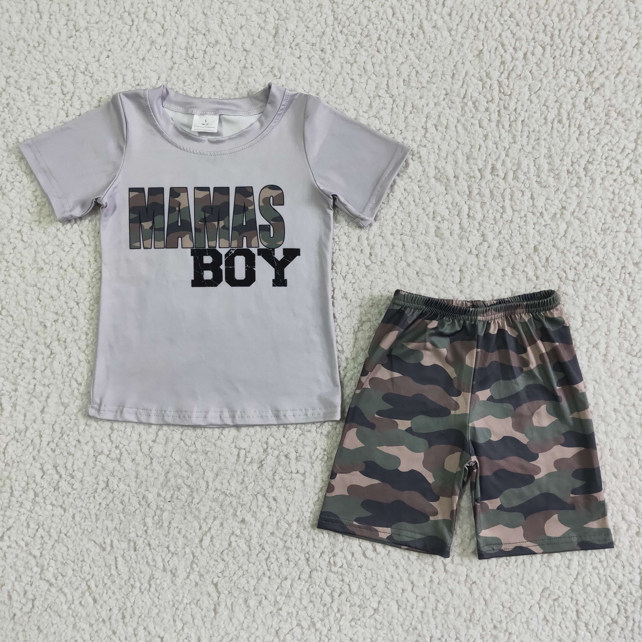 BSSO0049 Baby Boys  MAMA boy Summer Shorts Sets
