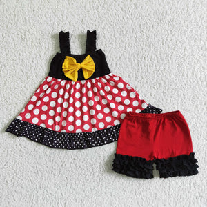 D4-26 Baby Girls  Short Sleeve Shorts Sets