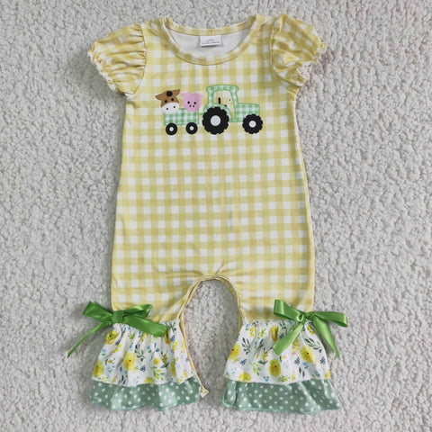 D13-11 Farm Letter Infant Baby Girls Romber