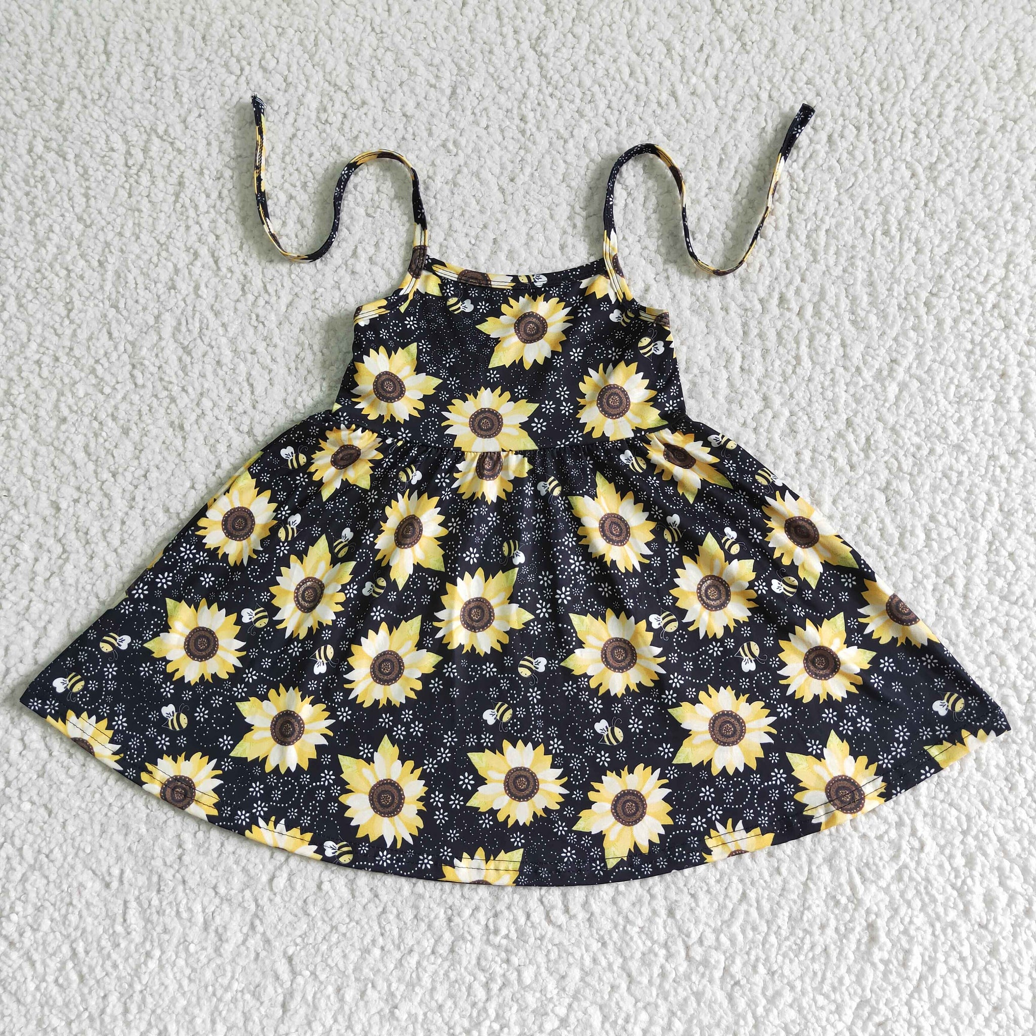 GSD0036 Baby Girls  Sleeve SunFlower  Dress