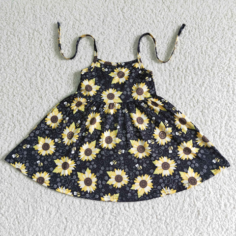 GSD0036 Baby Girls  Sleeve SunFlower  Dress