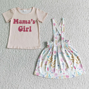 GSD0020 Baby Girls  Mama  Summer Short Sleeve Shorts Sets