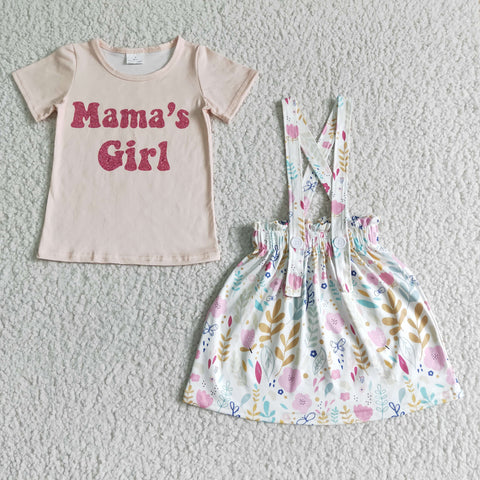 GSD0020 Baby Girls  Mama  Summer Short Sleeve Shorts Sets