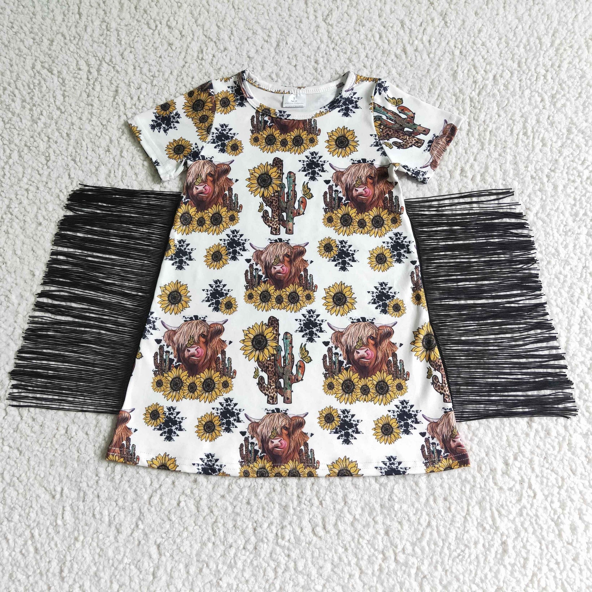GSD0084 Baby Girls tassel dress