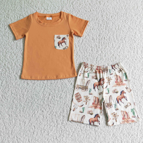 BSSO0072 Baby Boys  Summer Shorts Sets