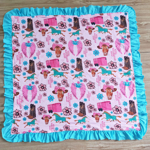 BL0009 Summer Cow Baby Blanket