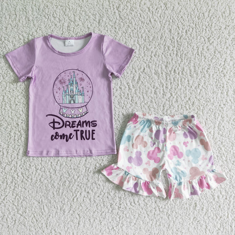 GSSO0050 Baby Girls  Short Sleeve Shorts Sets