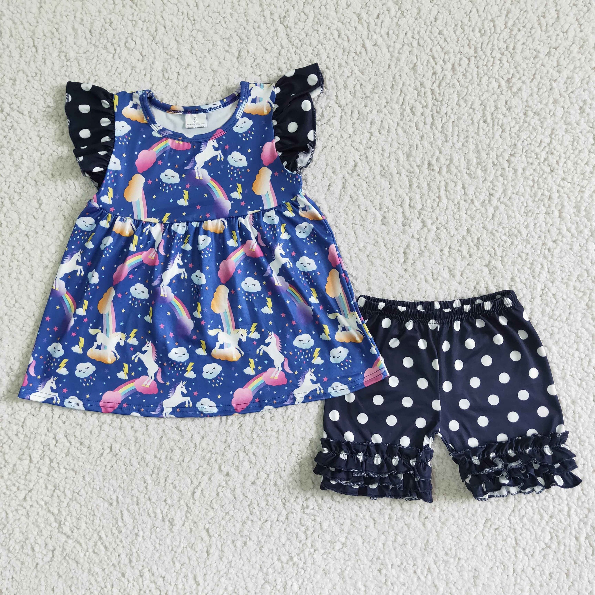 C9-21 Baby Girls Short Sleeve Shorts Sets