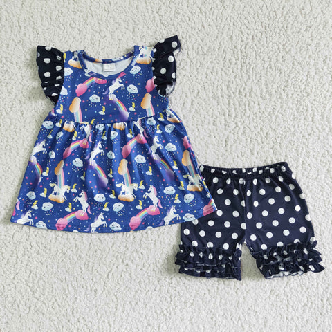 C9-21 Baby Girls Short Sleeve Shorts Sets